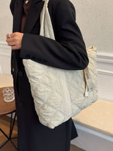 Load image into Gallery viewer, Quilted Nylon Large Tote Bag
