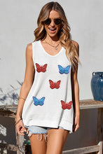 Load image into Gallery viewer, Sequin Butterfly Round Neck Tank
