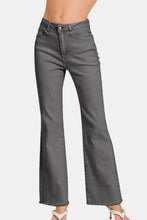 Load image into Gallery viewer, Zenana Acid Washed Frayed Hem Bootcut Jeans
