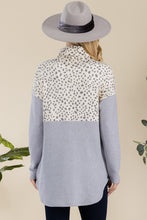 Load image into Gallery viewer, Celeste Full Size Curved Hem Printed Turtleneck Long Sleeve Blouse
