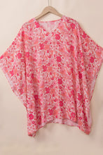 Load image into Gallery viewer, Floral V-Neck Three-Quarter Sleeve Blouse
