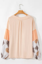 Load image into Gallery viewer, Printed V-Neck Long Sleeve Blouse
