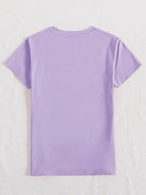 Load image into Gallery viewer, Graphic Round Neck Short Sleeve T-Shirt

