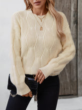 Load image into Gallery viewer, Round Neck Dropped Shoulder Sweater
