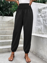 Load image into Gallery viewer, Smocked High Rise Joggers with Pockets
