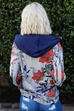 Load image into Gallery viewer, Tasha Apparel Full Size Floral Zip Up Hoodie
