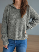 Load image into Gallery viewer, Collared Neck Long Sleeve Sweater
