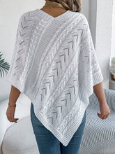 Load image into Gallery viewer, Cable-Knit Openwork Three-Quarter Sleeve Sweater
