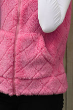 Load image into Gallery viewer, Fuzzy Plaid Texture Zip Up Vest Coat
