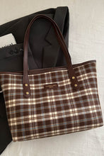 Load image into Gallery viewer, Plaid PU Leather Tote Bag
