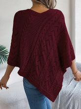 Load image into Gallery viewer, Cable-Knit Openwork Three-Quarter Sleeve Sweater
