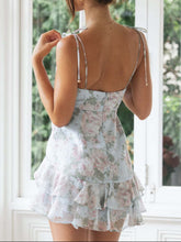 Load image into Gallery viewer, Tied Printed Sweetheart Neck Cami Dress
