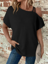 Load image into Gallery viewer, Asymmetrical Neck Short Sleeve T-Shirt
