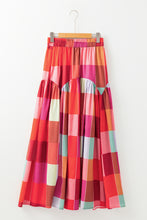 Load image into Gallery viewer, Color Block Elastic Waist Maxi Skirt
