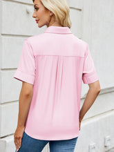 Load image into Gallery viewer, Collared Neck Short Sleeve Shirt
