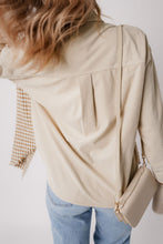 Load image into Gallery viewer, Houndstooth Button Up Long Sleeve Jacket
