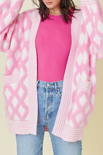 Load image into Gallery viewer, Geometric Open Front Long Sleeve Cardigan

