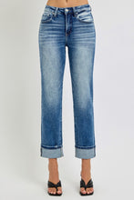 Load image into Gallery viewer, RISEN Full Size High Rise Crop Straight Roll Up Jeans
