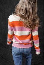 Load image into Gallery viewer, Color Block V-Neck Long Sleeve Sweater
