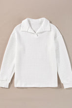 Load image into Gallery viewer, Texture Johnny Collar Long Sleeve Sweatshirt
