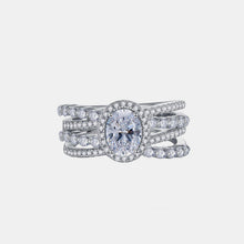 Load image into Gallery viewer, 3 Carat Moissanite 925 Sterling Silver Layered Ring
