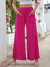 Load image into Gallery viewer, Pocketed Elastic Waist Wide Leg Pants
