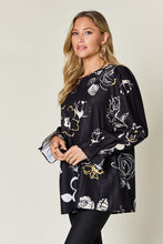 Load image into Gallery viewer, Double Take Full Size Printed Flounce Sleeve Blouse
