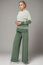 Load image into Gallery viewer, Basic Bae Striped Round Neck Long Sleeve Top and Pants Sweater Set
