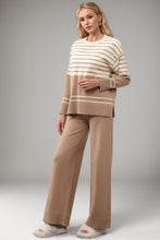 Load image into Gallery viewer, Basic Bae Striped Round Neck Long Sleeve Top and Pants Sweater Set
