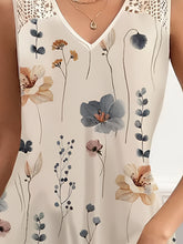 Load image into Gallery viewer, Printed V-Neck Sleeveless Mini Dress
