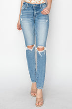 Load image into Gallery viewer, Risen Full Size High Rise Knee Distressed Skinny Jeans
