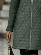 Load image into Gallery viewer, Texture Zip Up Long Sleeve Hooded Coat
