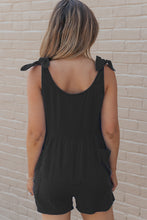 Load image into Gallery viewer, Scoop Neck Tie Shoulder Romper
