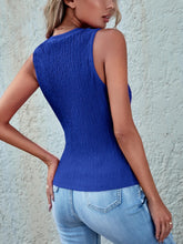 Load image into Gallery viewer, Textured Round Neck Tank
