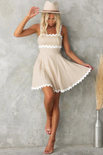 Load image into Gallery viewer, Contrast Trim Square Neck Mini Dress
