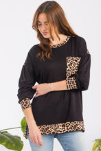 Load image into Gallery viewer, Celeste Full Size Leopard Round Neck Dropped Shoulder T-Shirt
