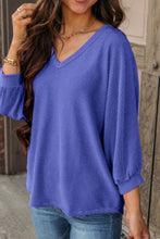 Load image into Gallery viewer, Texture V-Neck Long Sleeve Top
