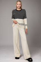 Load image into Gallery viewer, Basic Bae Striped Round Neck Long Sleeve Top and Pants Sweater Set
