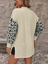 Load image into Gallery viewer, Pocketed Leopard Open Front Cardigan
