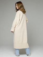 Load image into Gallery viewer, Pocketed Open Front Dropped Shoulder Cardigan
