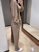 Load image into Gallery viewer, Full Size Button Up Long Sleeve Top and Pants Set
