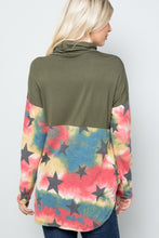 Load image into Gallery viewer, Celeste Full Size Tie-Dye Star Print Long Sleeve Blouse
