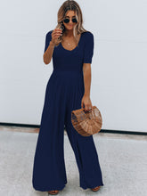 Load image into Gallery viewer, Scoop Neck Short Sleeve Jumpsuit
