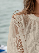 Load image into Gallery viewer, Round Neck Three-Quarter Sleeve Blouse
