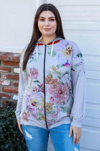 Load image into Gallery viewer, Tasha Apparel Full Size Floral Zip Up Hoodie
