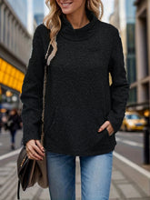 Load image into Gallery viewer, Pocketed Turtleneck Long Sleeve Sweatshirt
