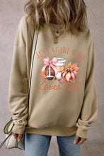 Load image into Gallery viewer, Graphic Round Neck Long Sleeve Sweatshirt
