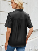 Load image into Gallery viewer, Collared Neck Short Sleeve Shirt
