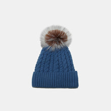 Load image into Gallery viewer, Cable Knit Winter Hat with Pompom
