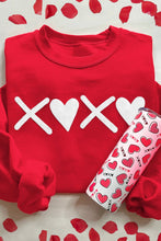 Load image into Gallery viewer, Valentine’s Day XOXO Round Neck Drop Shoulder Sweatshirt
